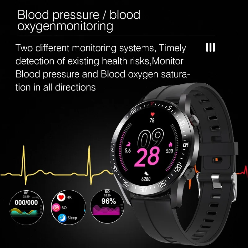 New C2+ smartwatch ip68 waterproof 1.3 high tech full touch screen sport smart watch with heart rate monitor