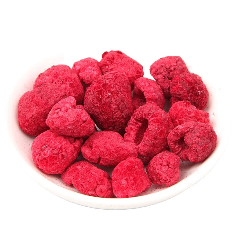 Organic High Standard Red Raspberries Whole Freeze Dried Emergency Fruit Exotic Frozen Fruit Berries Raspberry Snacks