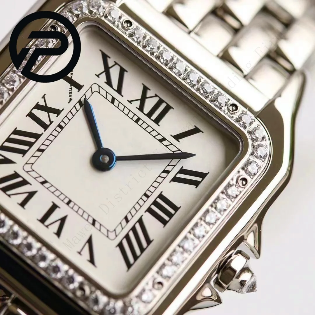 Luxury quality 27mm ETA quartz movement bezel with diamonds waterproof luminous KK ladies watch