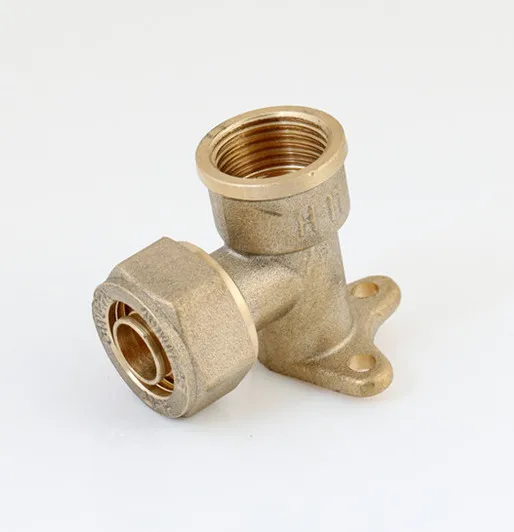 Pex pipe fittings brass compression fittings copper oring connector Wallplate  Elbow Female
