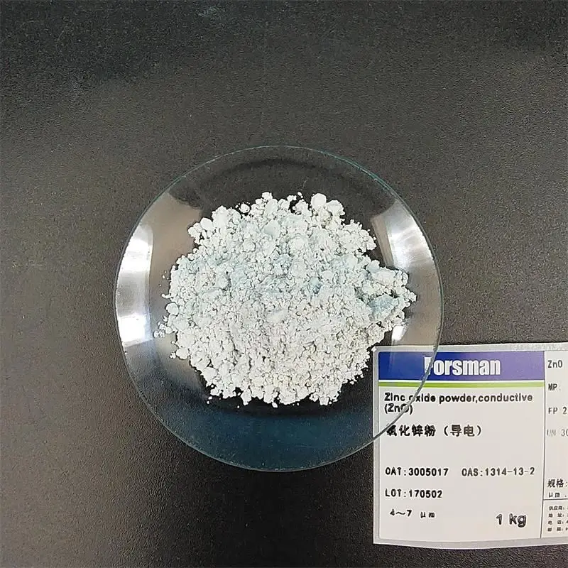 Hot sale The resistivity is less than 500 conductive ZnO  Micron level CAS NO 1314-13-2 Zinc oxide powder