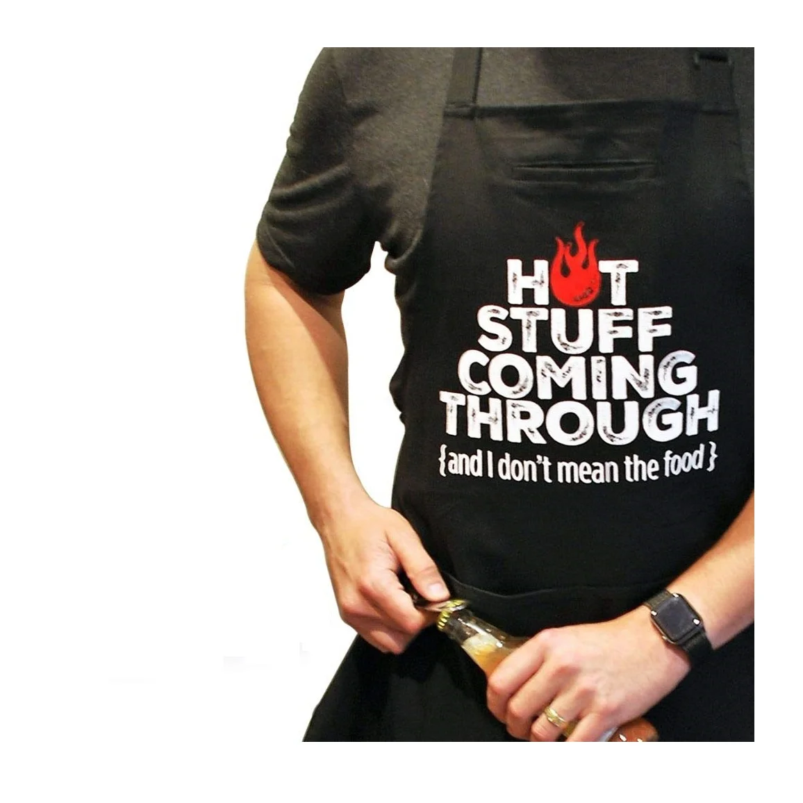 Wholesale Black 100% Cotton Funny Bbq Apron For Cooking Man