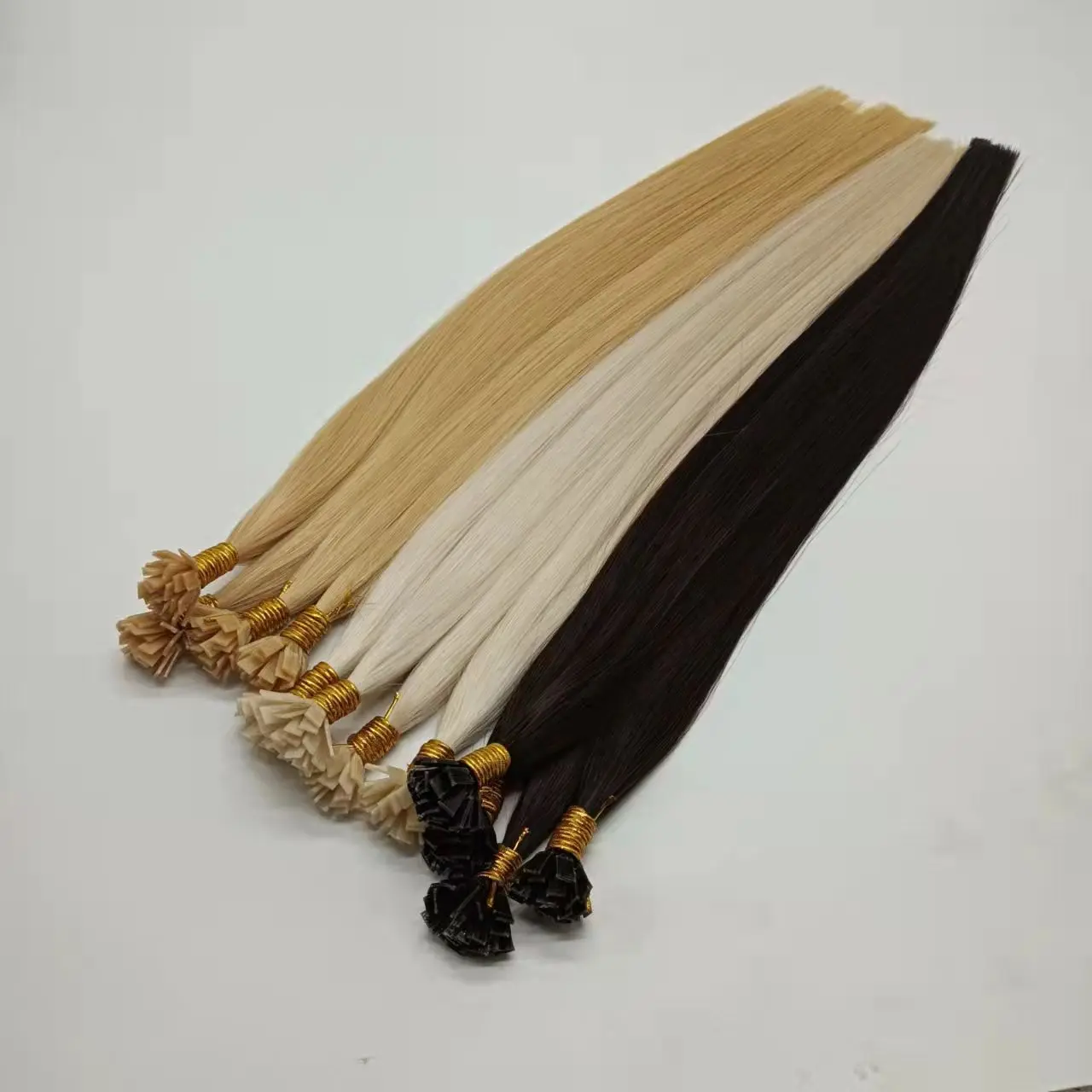 Best Italian keratin glue 100 virgin remy human hair aliexpress ombre color double drawn I tip hair extension wholesale
