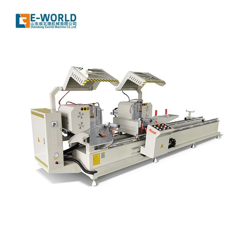 High Quality Automatic Double Head Miter Saw Window and Door Making Machine Used for Aluminum PVC UPVC Profile Cutting