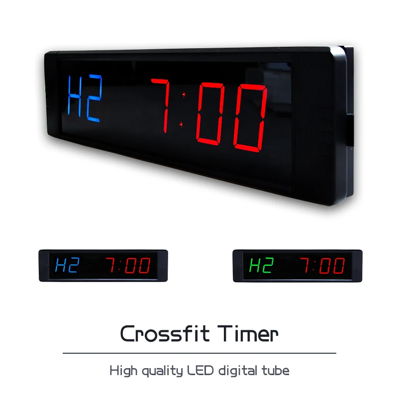 YIZHI GI2B+1R Wholesale Mini Portable 1 Inch 6 digit Remote Digital Led Clock Gym Crossfit Timer