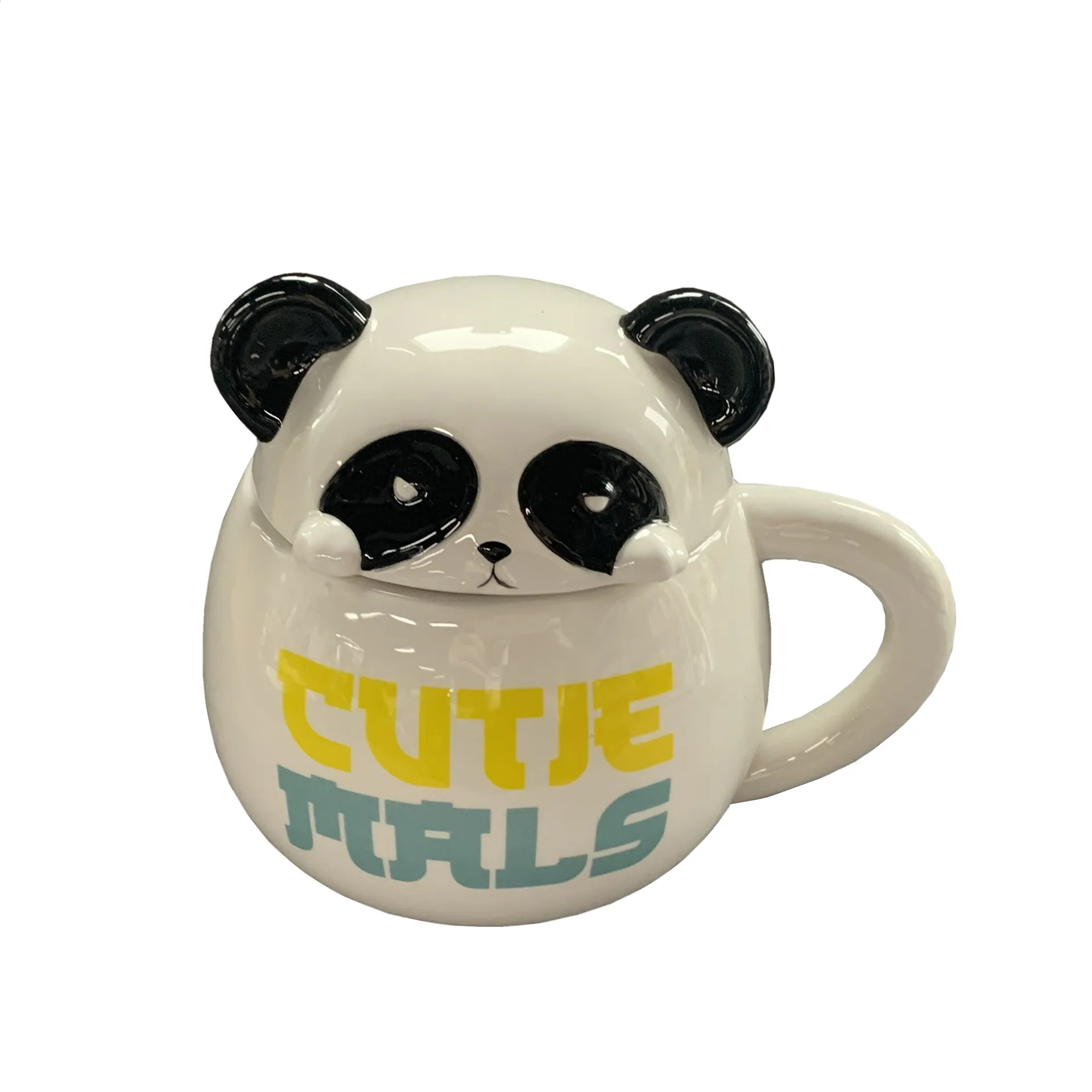 Cartoon Animal Mugs With Panda Lid Drinkware Home Gift 3D Glaze Ceramic Creative  Coffee Mug
