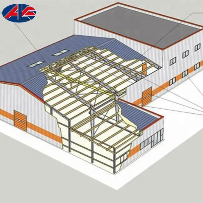 Оцинкованный склад/ангар/Мастерская/навес стальная рама конструкция в пустынях и тропических