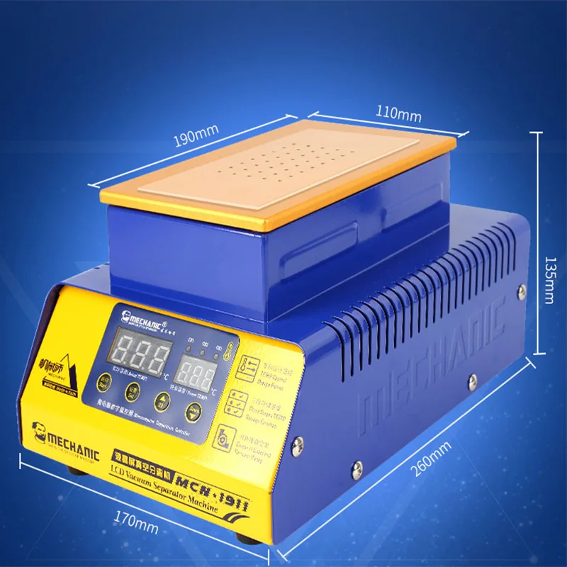 MECHANIC MCN 1911 Built-in Vacuum Pump Phone LCD Touch Screen Separator Machine 7 Inches Phone Repair Separation With Auto Sleep