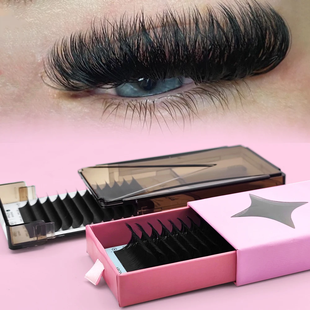 Lashes Supplier 0.05 0.07 0.10 0.15 0.20 J B C D CC DD M Curl Volume Lash Individual Extension Eyelash Extension Natural Long