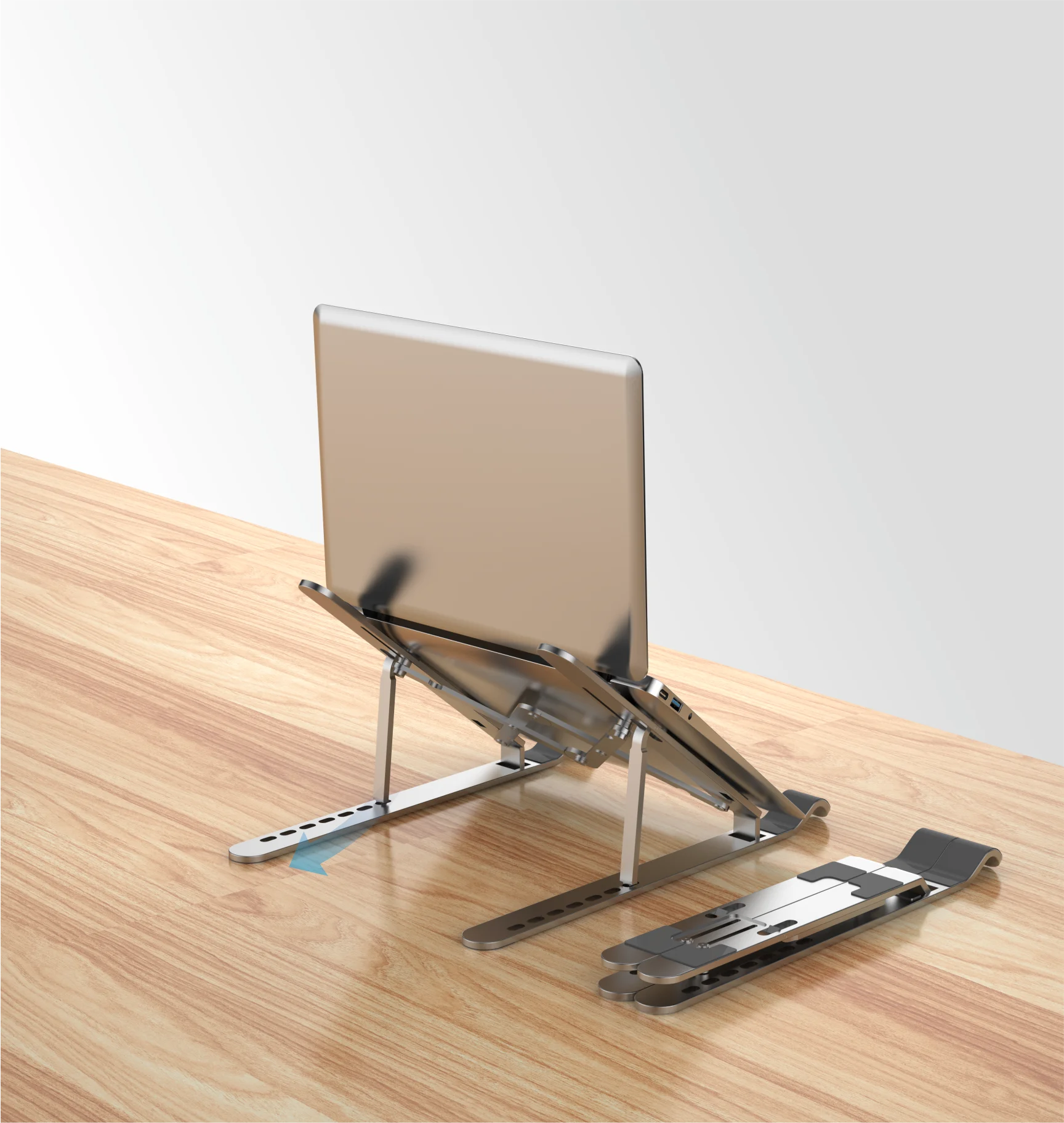 Invisible Fold Ergonomic Adjustable Aluminum Laptop Stand Portable Laptop Notebook Stand