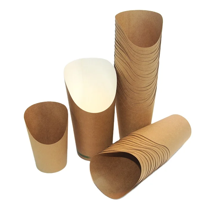 Disposable Kraft Paper French Fries Box Food Packaging Fried Chicken Snacks Take Away Hot Potato Chips Paper Cup