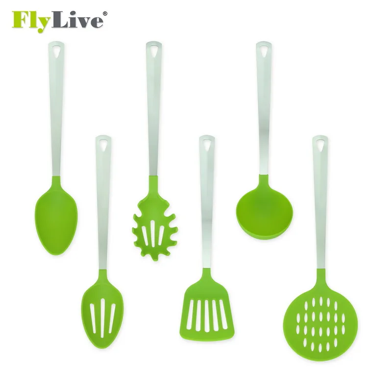 
5 Piece Nylon Cooking Utensil Set with stainless steel handle 