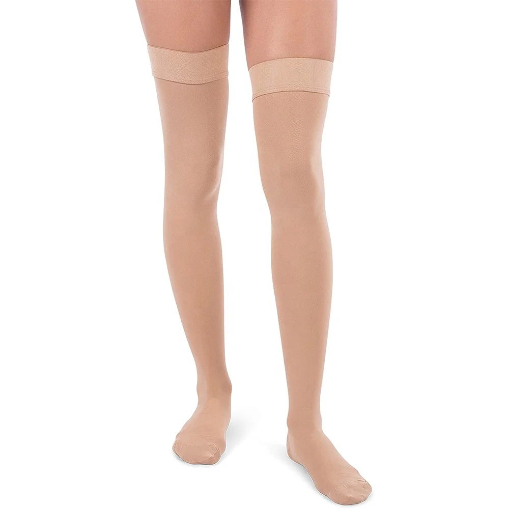 Highly Reliable Medical Compression Stockings Solid Pattern Stockings for Compression Needs Thigh High Varicose Stockings