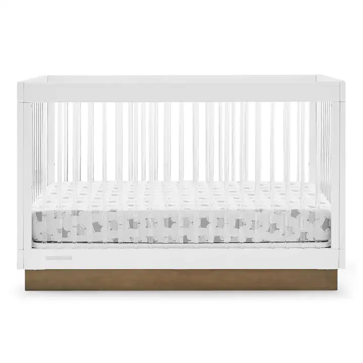 Luxury European Baby Crib Furniture Baby Bedroom With acrylic rod  For Baby Furniture