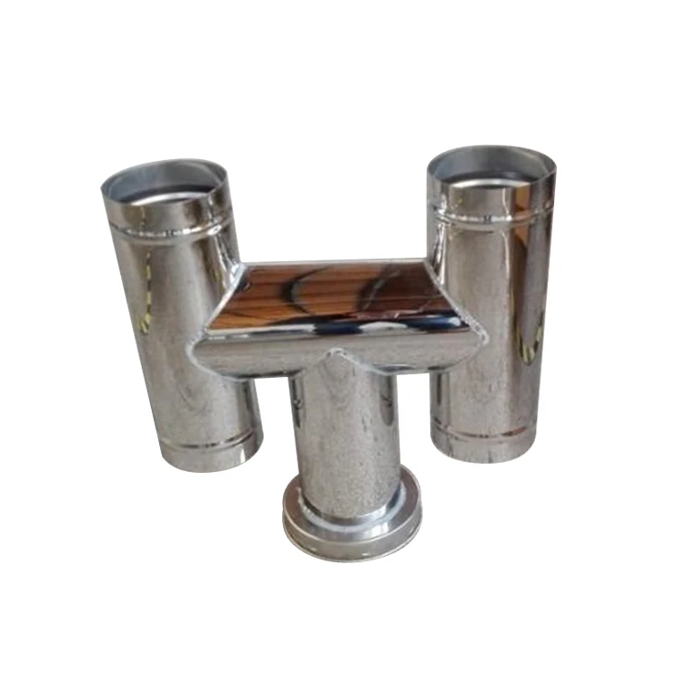 High Precision H Cowl Stainless Steel Twin Wall Stove Flue Pipe
