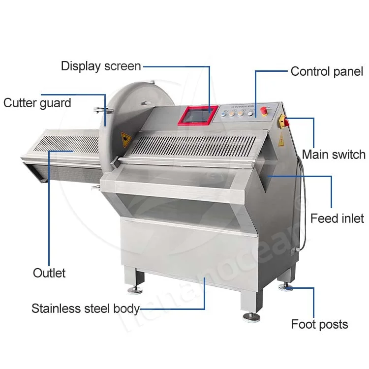 OCEAN Frozen Bacon Slice Machine Automatic Sausage Pork Meat Slicer Machine Beef Jerky Cut Machine