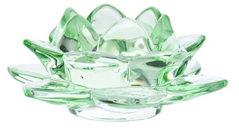 Transparent glass colored lotus candle holder Candle holder for Buddha lamp lotus lamp home decoration