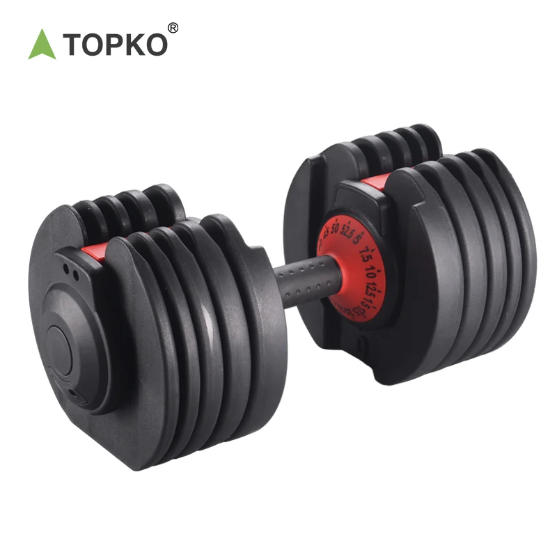 TOPKO Gym Equipment Fitness Steel Dumbbell Sets Quick Lock Adjustable Dumbbell