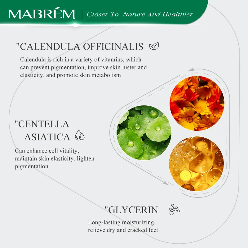 Foot Treatment Cream Whitening Anti-cracking Moisturizing Foot Care Exfoliating Scrub Anti-dry Repair Foot Cream Calendula Olive