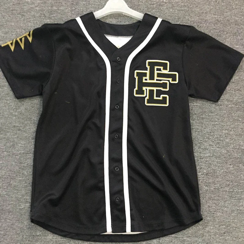 Custom Sublimation Softball Jersey White And Black 100 Cotton Mesh Baseball Jersey Shirts