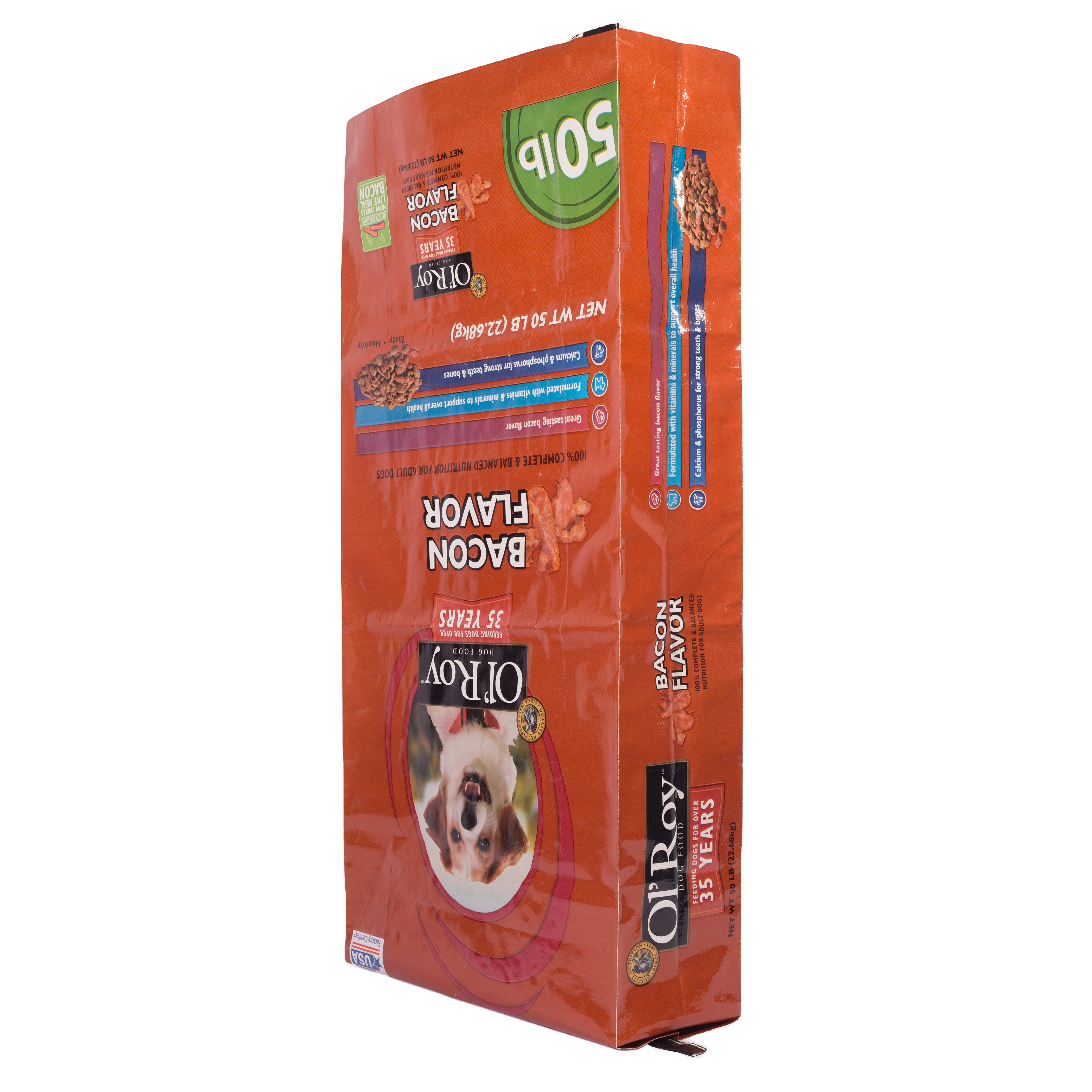 10 kg 25 kg 50 kg bopp laminated pet food bag for packing cat litter, dog food  pp woven animal feed bag packaging