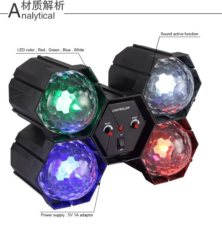  Светодиодный кристаллический мигающий светильник для диджея украшение вечеринки диско-шар