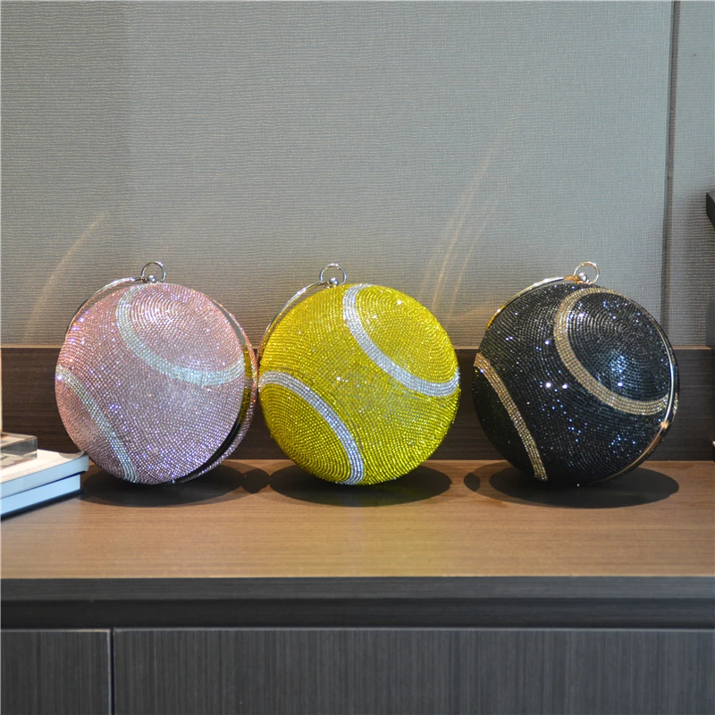 Блестящая теннисная сумка со стразами, сумка в форме баскетбола, кошелек для баскетбола, женские сумки