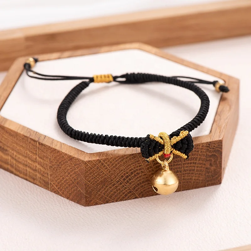 2022 Bow hand-woven bell bracelet jewelry simple girlfriends couple jewelry