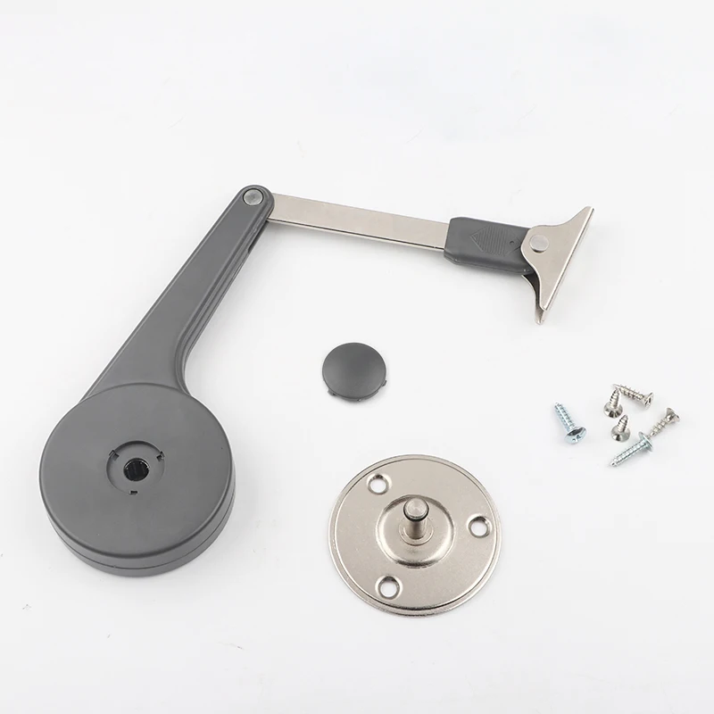 Grey Color Furniture Fittings Rotary Soft Close Stay Bracket