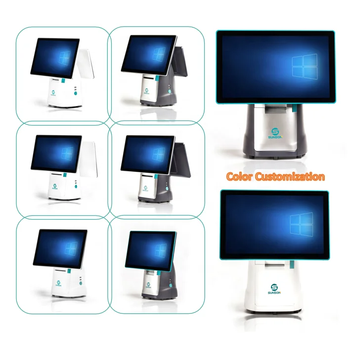 All in one cash registers buy and on sale POS machine cheap cashier with big paper roll 80mm*80mm/100mm