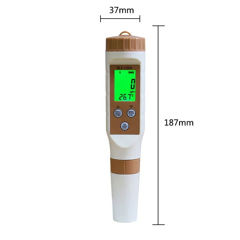 Умные Bluetooth 7 в 1 pH /TDS/EC/ ORP/солености/s. G/измеритель температуры PH с питанием от мобильного приложения YINMIK