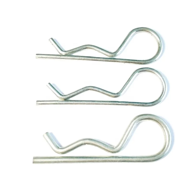Lingdao Din 11024 Standard Size Single Coil R Clip Clevis Pin Steel With Zinc Plated Hair Cotter Pin