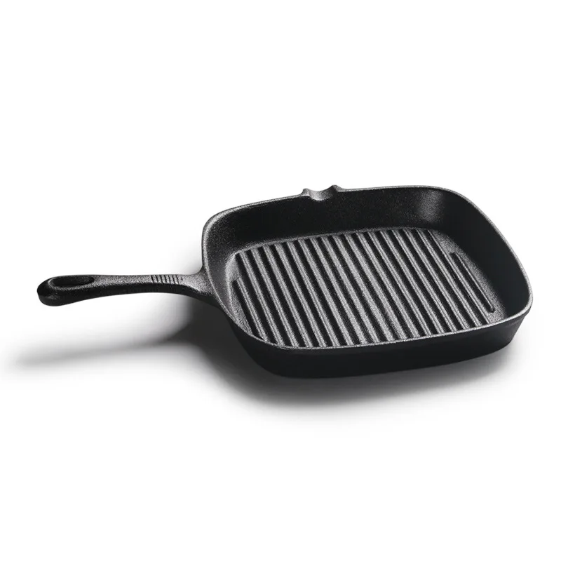 M-cooker Cookware Cast Iron Square Grill Pan  Cooking Ridges 24CM Grilling Fry Pan Induct