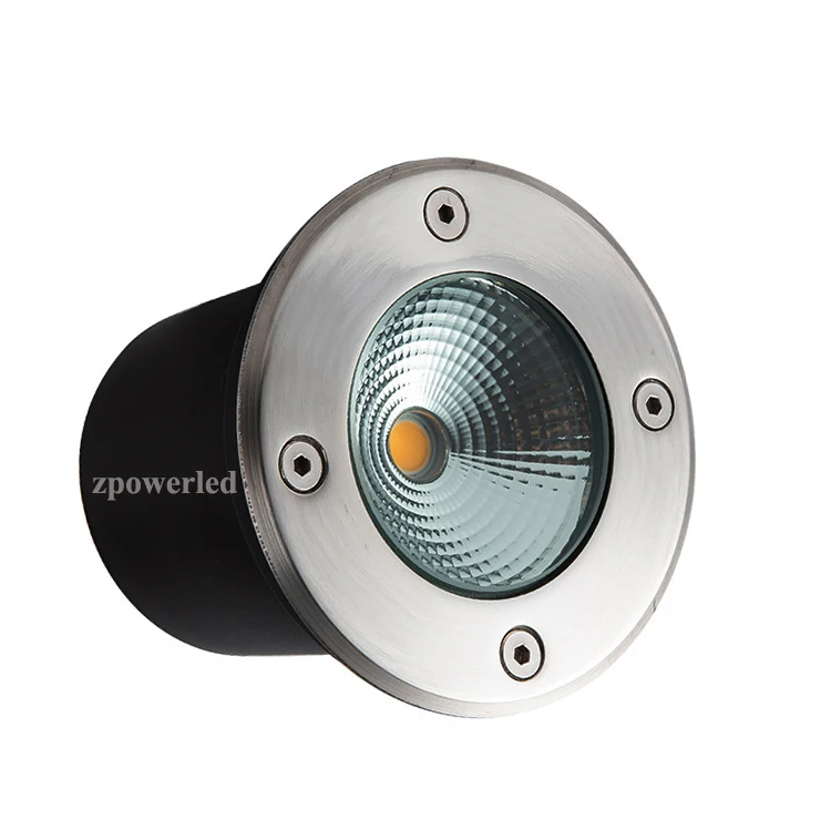 Casting Aluminum Housing Round Shape Waterproof IP65 Warm White 3w 5w COB LED Underground Light