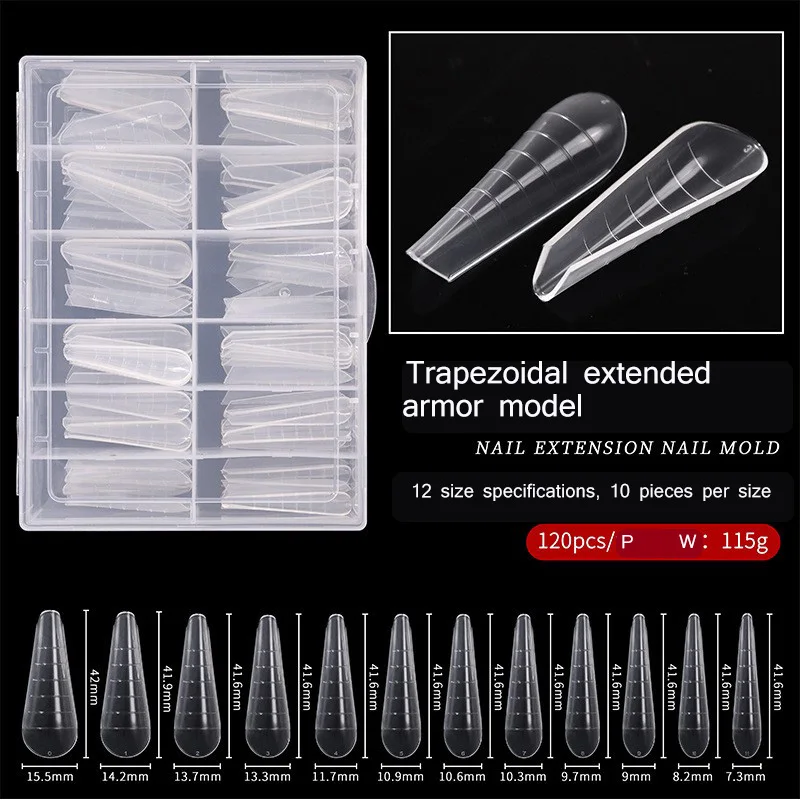 Factory Direct Nail Crystal Extension Nail Model Paperless Holder Quick Phototherapy Nail Plate 120 Pieces In A Box