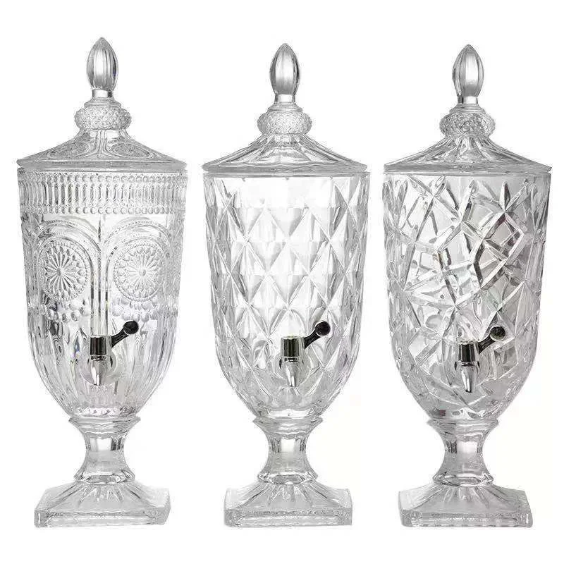 5L Glass Water Jug With Lid Water Pitcher Glass Domestic commercial cold drink container