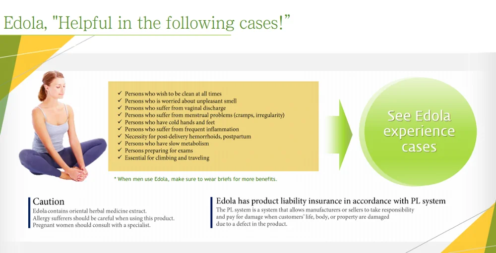 Pantyliner pad for adult pad Edola Oriental Herbal extract diaper panty liner Pad