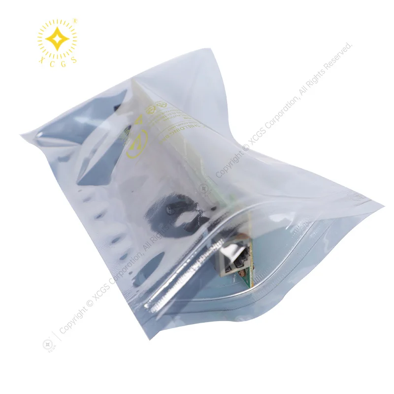 Custom Size Resealable Antistatic Ziplock ESD Shielding Bags Protective Antistatic Bag for Sore HDD SSD Device
