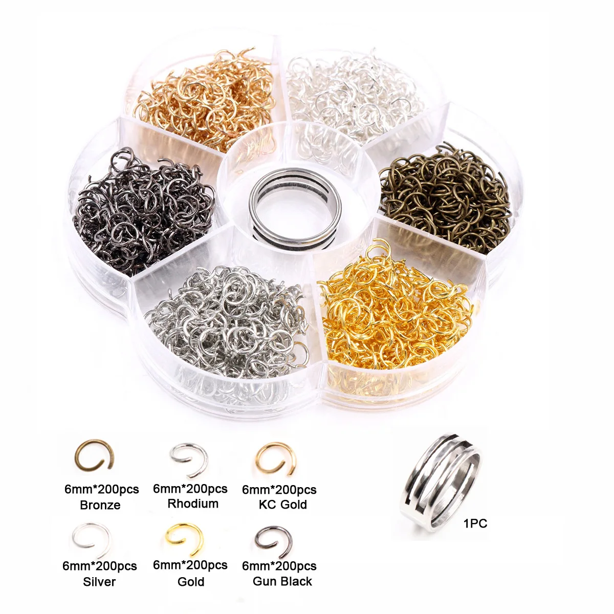 Box-packed 3 4 5 6 7 8 10mm Size Open Jump Rings Multiple Material And Color Jump Rings For Diy Jewelry Making Wholesale