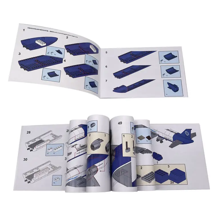 FSC Custom Printing Service Leaflet Art Paper Instruction Book Leaflet Manual Instruction Brochure