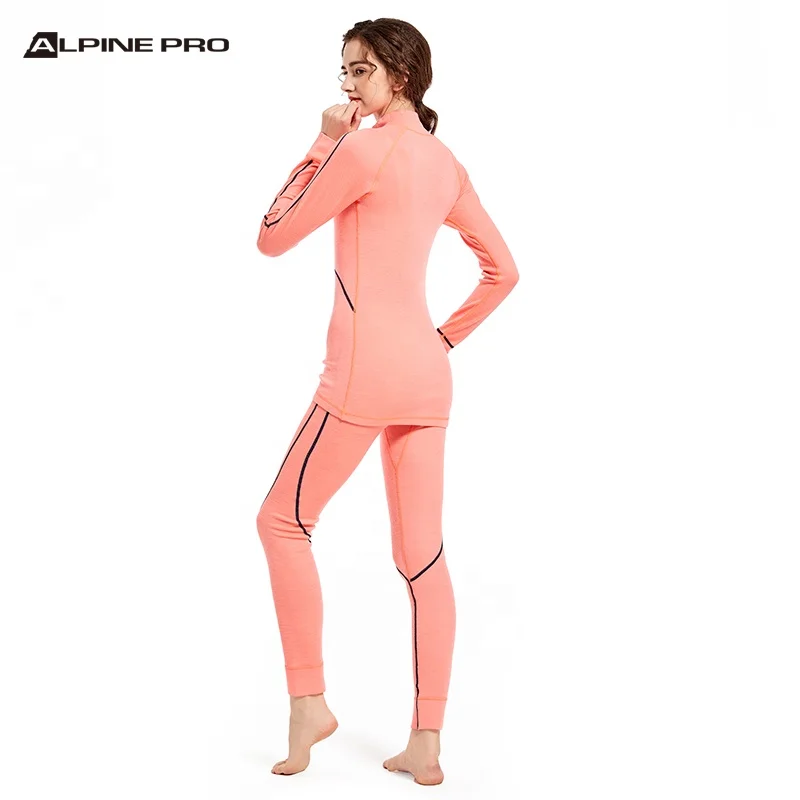 Alpine PRO Breathable Quick Dry Womens Ski Underwear Merino Womens Seamless Thermal Underwear