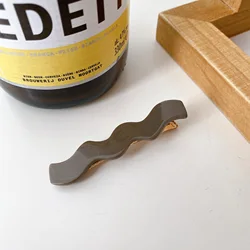 K2403 New Wave Acetate Hair Clips Tortoiseshell Plain Color Side Pins Hair Accessories Geometric Small Barrettes for Women