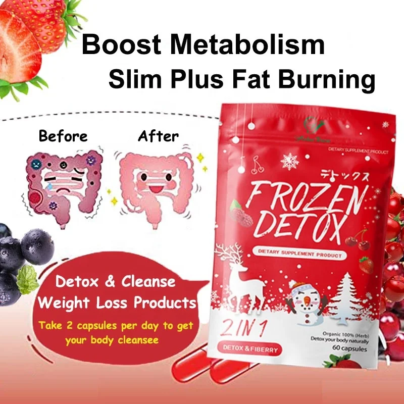 Detox Sliming Appetite lose Control diet Pills 2 in 1 fast and strong slim frozen detox capsules for weight product