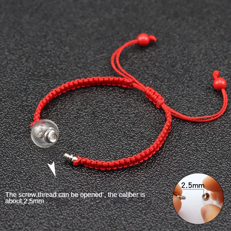 Can Open Empty Bottles Handmade Wax String Bracelet Diy Placed Quicksand Couple Friendship Wish Lucky Red String Bracelet