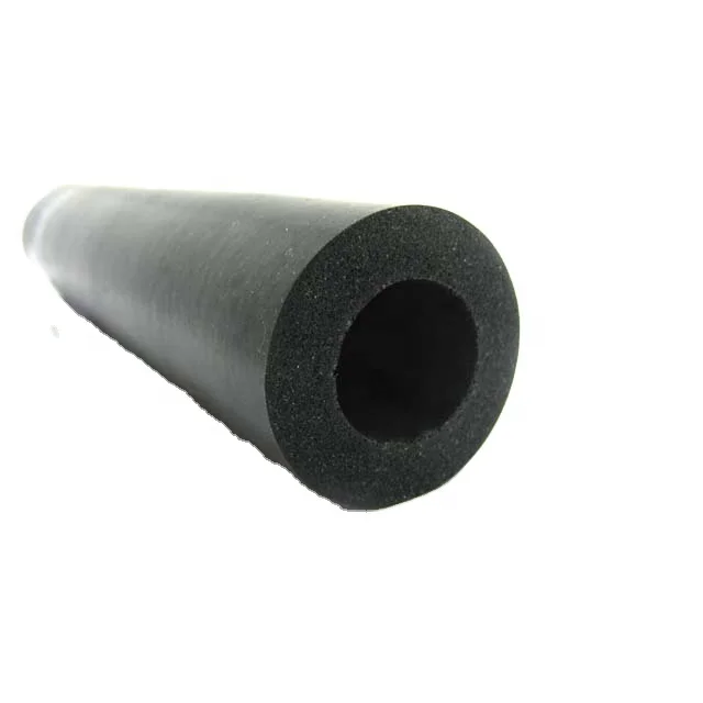 Black protective custom rubber foam tube
