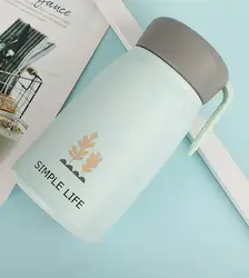 Best Selling Products Creative Cartoon 320ml Insulation Vacuum Flask 304 Stainless Steel Children Water Bottle With Handle Lid