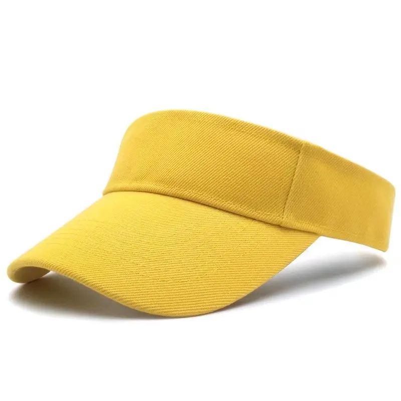 OEM Custom High Quality White Adjustable Embroidery Logo Sport Gorras Sun Visor Men Women Beach Cap Wholesale Hat
