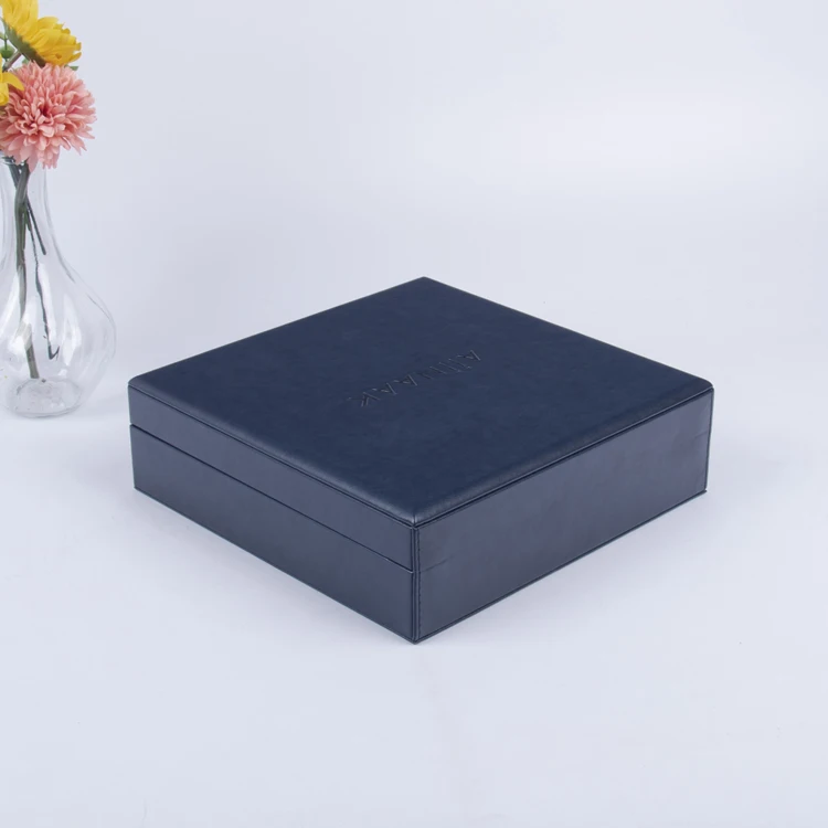 
2021 Customized Pu Wood Navy Blue Sunglasses Packaging Boxes 