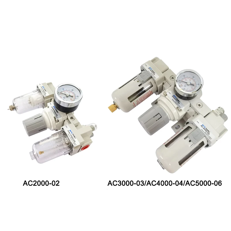 AC Series 2000-02 5000-10 F.R.L Combination Air Source Treatment Unit Air Compressor Filter Pressure Regulator Lubricator