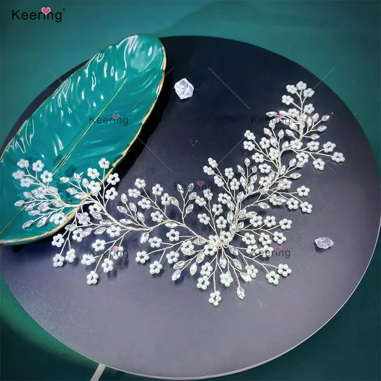 WHD-080 Keering Handmade Bridal Headpiece Multifunction Small Pearl Flower Cluster Hair Clips Barrettes For Women